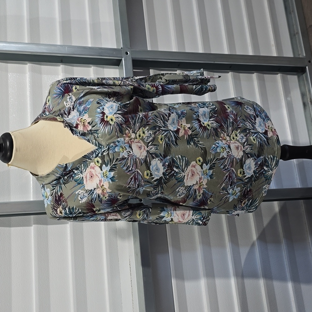 Lildy Womens‎ Size Large Extra Large Split Sleeve Tunic Blouse Shirt Top Floral